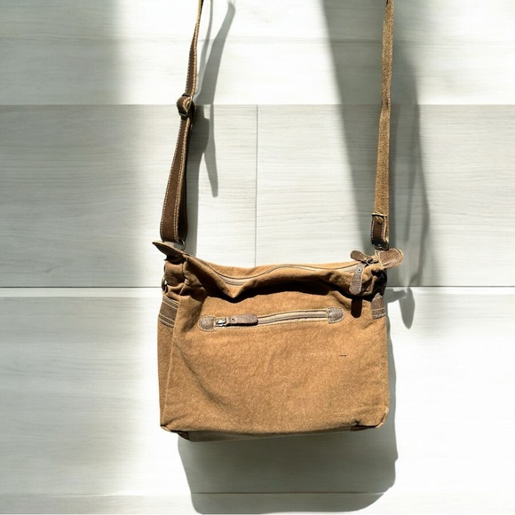🌻Myra Canvas & Leather Perfect Messenger Adventure Bag | Excellent Condition - Picture 6 of 13